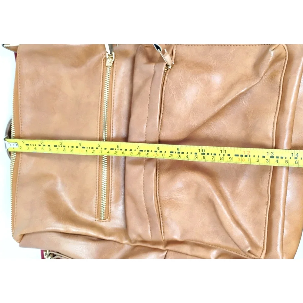 Modem & Chic Cognac Convertible Backpack Purse Boho Reversible SW Strap